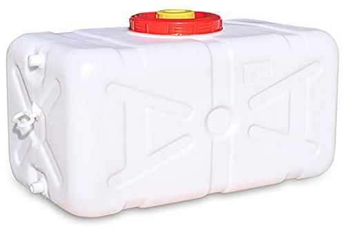 BNALU Bidon Agua 15L/25L/30L/45L/75L/110L/155L Bidón Plástico con Grifo Contenedores De Agua Almacenamiento De Agua Cubo De Agua Portátil Tanque De Agua del Coche Beber De Emergencia(Size:25L)