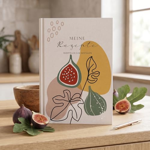 BIROYAL Kochbuch Selbst Schreiben A5, Rezeptbuch für 100 Rezepte, Rezeptbuch zum Selberschreiben, 120g Papier, Rezepte Buch zum Ausfüllen, Mama Geschenk, Einzugsgeschenke Wohnung, Geburtstagsgeschenk