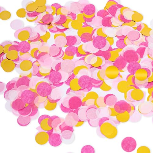 Milifox Konfetti Geburtstag,6500 Stück Konfetti Biologisch Abbaubar,67.5g Hochzeitskonfetti,Geeignet für Geburtstagsdekorationen,Hochzeiten,Jubiläumsfeiern,Roségold