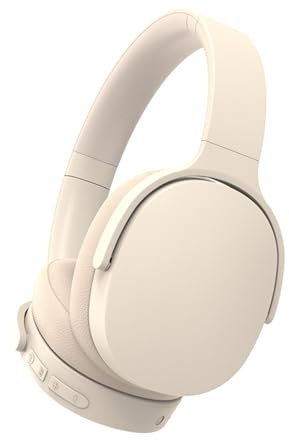 Fiauli Wireless Headphones Over Ear,HIFI Stereo ANC Bluetooth Headphones With Mic,Active Noise Cancelling Wireless Blutooth Headphones,Lightweight Foldable Headset,10H Playtime for Home Office (Khaki)