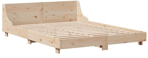vidaXL Cadre de lit sans Matelas 140x190 cm Bois de pin Massif