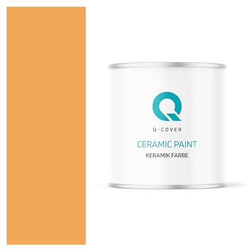Q-COVER Vernice Ceramica 2L (circa 14m²) Klementine Vernice per Pareti Interne Lavabile Classe 1 Colore Opaco per Soffitto Resistente Cucina Bagno Scale Ceramica Alta Coprenza