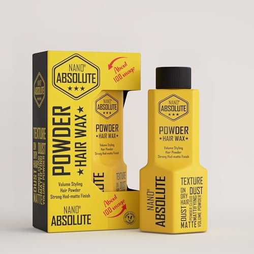 Nano absolute Powder Hair Wax 20 g | Styling Powder | Polvere per capelli | Styling Polvere con tenuta flessibile e look opaco naturale | Cera volumizzante con effetto opaco per uomo e donna