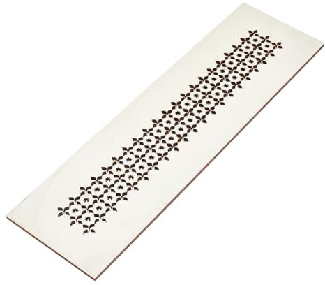 OLYCRAFT Cubierta de rejilla de ventilación para decoración del hogar, 35 x 10 cm, cubierta de ventilación de madera, cubiertas decorativas de madera para paredes y techo, no para uso en suelo, 5 mm
