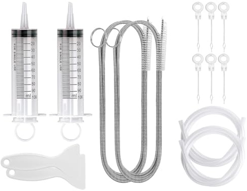 Anlising 14PCS Kit Pulizia Frigorifero, Accessori Pulizia Frigorifero,Kit Pulisci Tubi Frigorifero,Strumento Pulizia Frigorifero,Scarico Frigorifero,Tubo per la Pulizia del Frigorifero,per Frigorifero