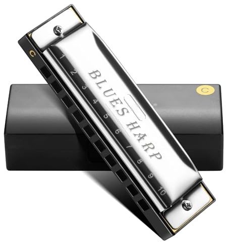 Mundharmonika Diatonische Mundharmonika 10-Loch Blues Harp Mundharmonika mit verschiedenen Tonarten(Db)