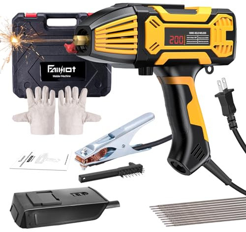 Faiuot Saldatrice Elettrodo Inverter - 220 V Saldatore ad Arco IGBT 120 A 6 Impostazioni Corrente Variabili, FA206 Pistola di Saldatura Elettrico Set per Bacchetta per Aaldatura 2,38 mm - 3,18 mm