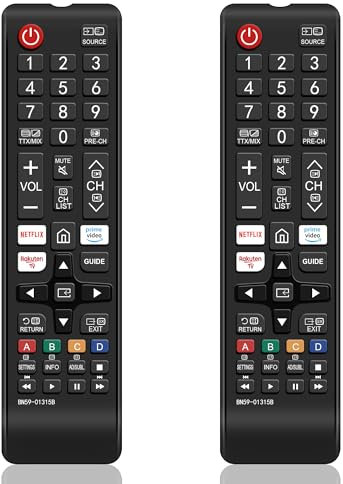 【2 Pack】Samsung Remote Controls for Smart TV Universal TV Remote Replacement BN59-01315B for All Samsung Frame Curved Solar Crystal UHD LED HDTV Neo QLED 3D 4K 8K Smart TV 2025-2017 Models