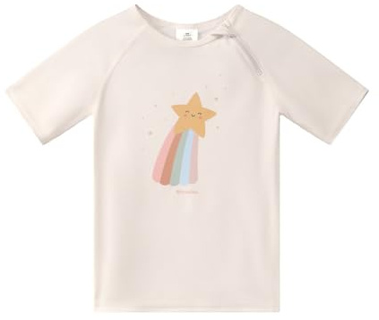 Monnëka Camiseta de Baño Rashguard para Niños | Camiseta de baño de Manga Corta con protección Solar para bebés y niños, Suave, cómoda y fácil de Poner