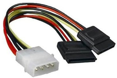 PRENDELUZ Cavo SATA ALIMENTAZIONE 5.25' (MOLEX 4PIN)/M-2XSATA/H 0.2M OEM NANOCABILE