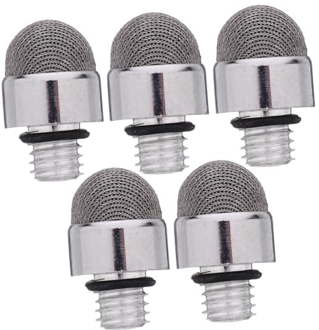POPETPOP 5pcs M5 Thread Capacitive Stylus Pen Replacement Tips Conductive Silver Fiber Mesh, 8.0mm Wear-resistant Nibs for Touch Screen Tablets and Hybrid Stylus Pens