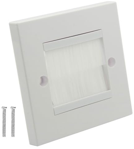 Cavo Passthrough Presa a muro Ingresso cavi Coperture per cavi da parete Spazzola Piastra a muro Inserto per porte Coperture per prese a muro Passacavi Copertura ingresso cavo