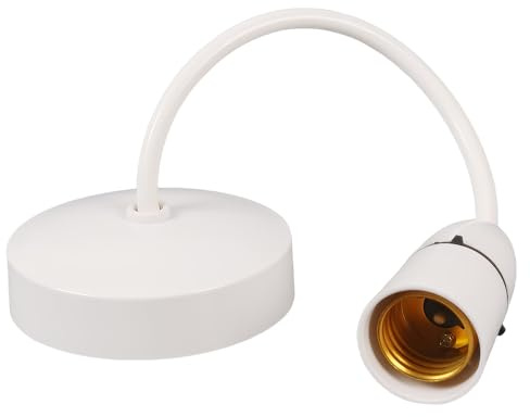Fogbush Ceiling Pendant Light Fitting, E27 Screw Lamp Holder 6(150mm) Plastic Light Bulb Holder Ceiling Rose Ceiling Light Fitting for Kitchen Living Room Bedroom Dinning Room Lightings - White