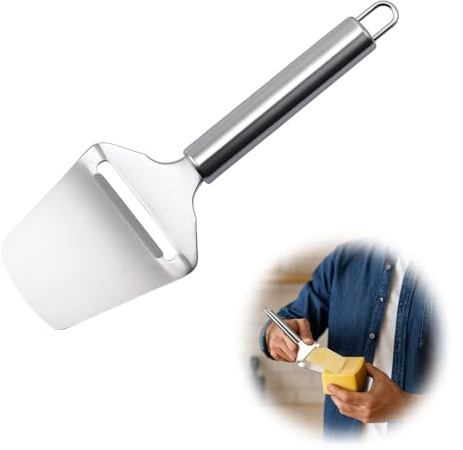 QYHON Käsehobel Edelstahl – Käsehobel Testsieger & Cheese Slicer, Käseschneider mit Heavy-Duty Klinge, Parmesanhobel & Käseschaber für Hart- und Schnittkäse, spülmaschinengeeignet