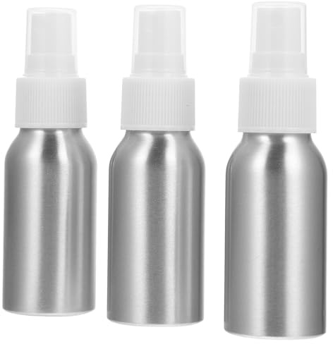 INOOMP Botellas Pulverizadoras de Aluminio 50 Ml para Cócteles y Amargos, Pack de 3 Unidades Spray Color Claro 24r, Pulverizador Multifunción Adecuado para Aceites y Líquidos en Cocina