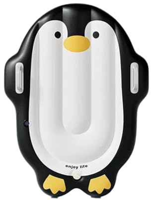 Aufblasbares Surfbrett Für Kinder – 100 X 70 Cm Cartoon-Pinguin-Poolschwimmer | Tragbares Aufblasbares Bodyboard Für See Und | Langlebiges PVC-Wassersurfspielzeug Für Kinder | Lustige Aufblasba