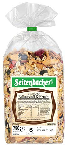 Seitenbacher Müsli Ballaststoff und Frucht I ohne zugesetzten Zucker I ohne zugesetztes Fett I (1 x 750 g)