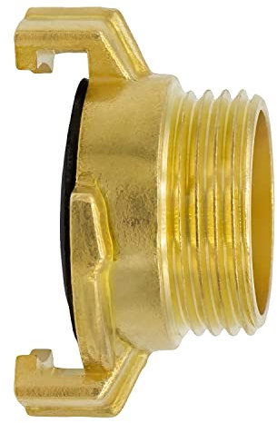 VARIOSAN Raccordo con filettatura esterna 12340, 1, ottone lucido, Compatible/Substitute for GEKA