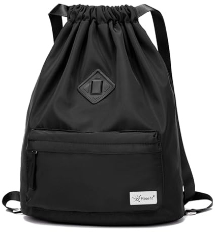 Risefit Waterproof Drawstring Gym Bags, Swim Bags for School PE for Men Women Kids