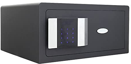 Rottner Prestige Lap Touchscreen Hoteltresor Feuerfalz Elektronikschloss Notöffnung möglich VDS geprüftes Doppelbart Notöffnungsschloss Innenbeleuchtung Innenverkleidung inkl. Befestigungsmaterial