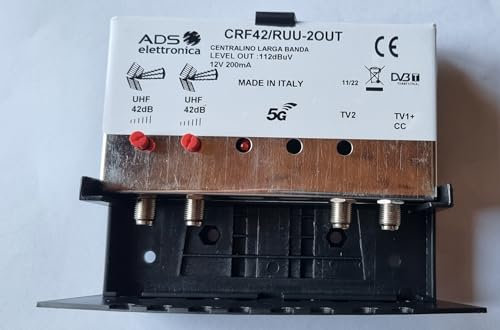 CENTRALINO DA PALO 2 USCITE 42 dB UHF AMPLIFICATORE ANTENNA TERRESTRE