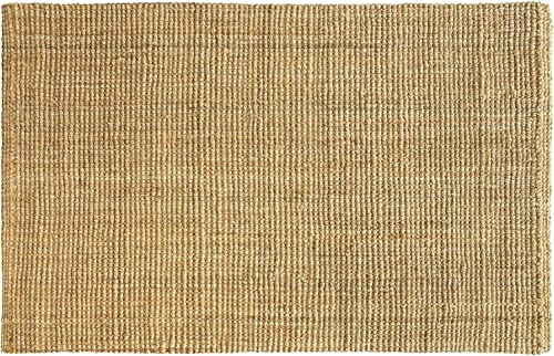 Casa Pura | Tapis en Jute Tressé Naturel | Fibre Naturelle, Moderne | Idéal pour Salon, Salle à Manger et Couloir | 60 x 90 cm