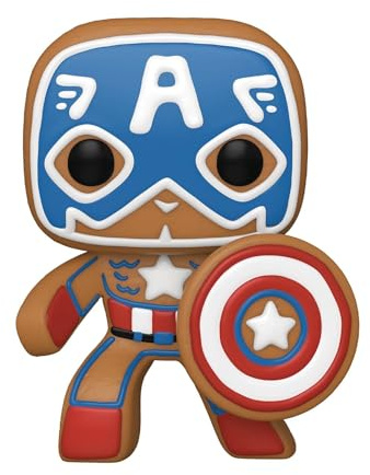 Funko Pop! Marvel: Holiday - Captain America - Marvel Comics - Vinyl-Sammelfigur - Geschenkidee - Offizielle Handelswaren - Spielzeug Für Kinder und Erwachsene - Comic Books Fans