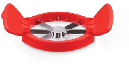 Dreamfarm Flapple Fold-Flat, Space-Saving Apple Corer & 8-Piece Apple Slicer - Red