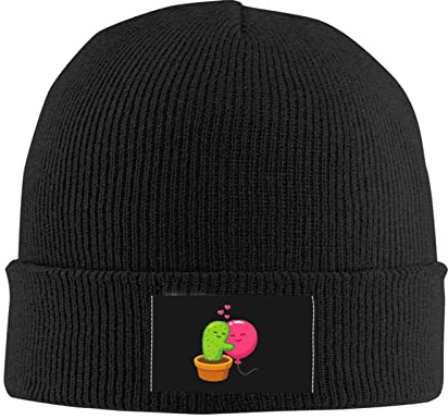 385 Beanie Cappelli Simpatico Abbraccio di Cactus E Palloncini Sportivo Cappello Sportivo Running Multifunzione Berretto Teschio, per Ciclismo, Sport, 56-62cm