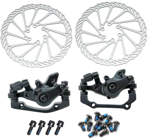 Bicycle Disc Brake Kit,Mechanical Disc Brake Kit,Including Front and Rear Mechanical Disc Brake Calipers with 160mm Rotor for Mountain Bikes,Folding Bikes,Road Bikes