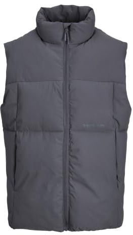 JACK & JONES quiltad väst för män, järngrind, L