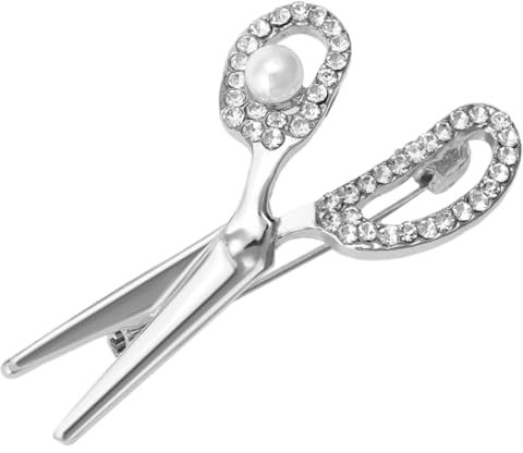 WATIIFUFU Strass Kleidung Brosche Metallbrosche Strassbrosche Kleine Schere Breastpin Damenkleidung Anstecknadel Festivalbrosche Kleidungsbrosche