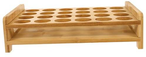 TOPBATHY Wooden Shot Glasses Holder Cup Holder Shot Glasses Serving Tray for Whiskey Brandy for Home Bar Display