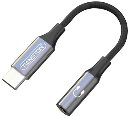 USB C to 3.5mm Audio Cable - Digital Decoding Cable, Mobile Phone Headset Adapter | Microphone Adapter Digital Decode Audio Cable, Type C to Headphone Jack Converter for Most Smartphones