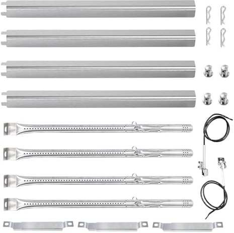 Waltboar Grill Burner Kit for Charbroil Convective or Infrared 4 & 3 Burner Grills 463352521 463354021 463365021;Charbroil grill replacement part;Charbroil grill part;Charbroil burner (4-burner)