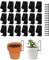 GAESHOW 18 Pièces Accroche Plante Mural Caché, Crochet Pots de Fleur Cintres à Clips, Crochets Pot de Fleur Porte, Support de bac à Fleurs pour Arbres, Clôtures, Grilles, etc (Noir)