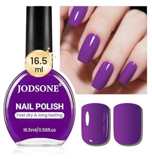 JODSONE Esmalte de uñas morado de 16,5 ml de gran volumen de secado rápido, secado rápido y de color de larga duración para decoración de uñas DIY regalo de manicura para el hogar para mujeres