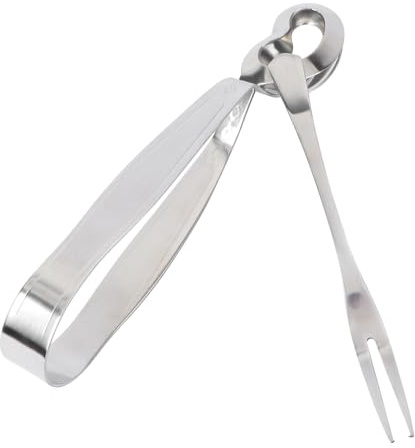 Ipetboom 2pièces Pince Et Fourchette Escargot Acier Inoxydable Ustensiles Cuisine Inox Pour Maison Restaurant Hôtel Clip Serrage Compact Pratique Pour Fruits De Mer Et Coquillages