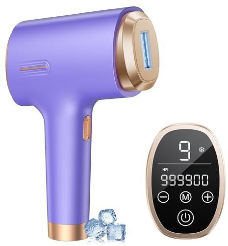 21J IPL Laser Hair Removal Device for Women and Men, Painless Ice-Cooling Hair Laser Removal Machine at Home, 600NM IPL Hair Removal with 3 Functions & 9 Levels for Facial Bikini Arm Body Leg