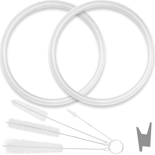 Runspich 2-Pack Silicone Sausage Stuffer Gasket Sealing Rings – Replacement Parts Compatible with Hakka, VEVOR, Weston & LEM 3L/5L/7L Vertical & Horizontal Machines
