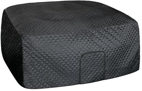 Couverture de Spa Gonflable Couverture de Spa Carrée avec Fermeture à Glissière et Boucle Réglable Couvercle Coupe-Vent et Anti-Pluie pour Patio Terrasse d'arrière-Cour Extérieur
