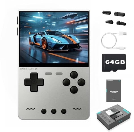 TRIMUI Brick Hammer Console di gioco portatile retrò console per videogiochi portatile argento