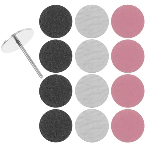 Set Dischi Abrasivi 25mm 80/150/240 Grana 60 Pezzi | Pedicure Piedi Elettrico, Carta Vetrata per Piedi, Accessorio Sostitutivo in Metallo