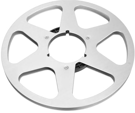 Pongnas Carrete de Cinta Vacío de /4 Pulgadas y 10,5 Pulgadas con 6 Orificios para Máquinas de Grabación Universales (SILVER)