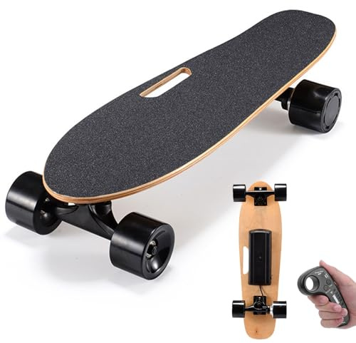 Skateboard für Erwachsene,vierrädriges Longboard mit Einzel-/doppel-hubmotor, 22-40 km/h höchstgeschwindigkeit,reichweite 8–30 km,stoßdämpfend,maximale belastung 150 kg Single-Drive-8km