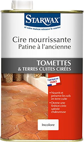STARWAX Cire nourrissante patine à l'ancienne tomettes 1L incolore