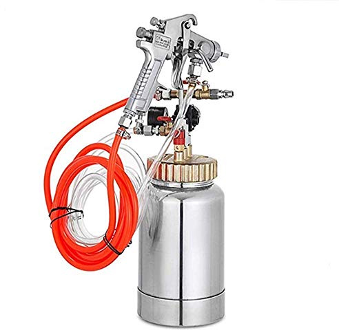 YUNSHINE Vernice Serbatoio 2L pneumatico imitazione pietra vernice pistola a spruzzo colorato lacca aerografo ad alta capacità pressione benna marmo vernice calibro opzionale (3.0Cal)