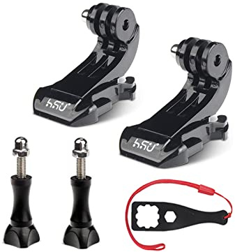 HSU Supporto clip a sgancio rapido con gancio a J e set di viti lunghe per GoPro Hero 11/10/9/8/7/6/5/4/3 e altre videocamere d'azione