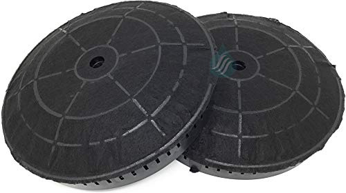 Solution Ahead - Lot de 2 Filtres à Charbon Actif pour Hotte (Ø 177mm) - Compatible avec Whirlpool, Elica, Ikea, Ariston - Remplacement pour Type 57, AMC027, CHF57 & FC32 - Fabrication Italienne