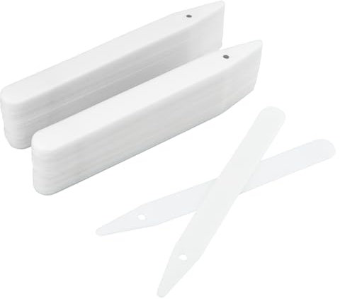 KINGLAKE 100 Stück Pflanzenschilder Pflanzenstecker zum beschriften, 15cm Pflanzschilder für Draussen Wetterfest, Pflanzen Beet Schilder Beschriftung, Pflanzenetiketten Kräuterschilder-Weiß